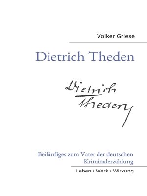 cover image of Dietrich Theden